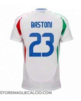 Italia Alessandro Bastoni #23 Maglia Gara Trasferta Repliche Europei 2024